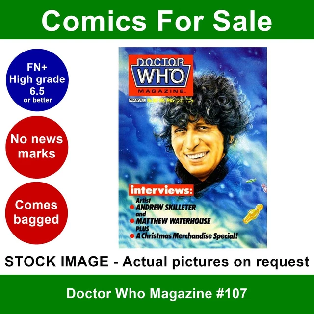 DOCTOR WHO MAGAZINE #107 comic - FN/VFN clean Dec 1985 - Marvel UK EUR ...