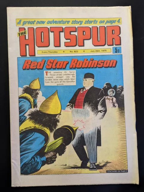 Hotspur Comic No 823, July 26th 1975, D.C. Thomson, FREE UK POSTAGE