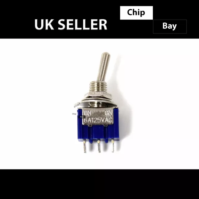 2x 3-Pin SPDT ON-ON Toggle Switch 6A 125VAC