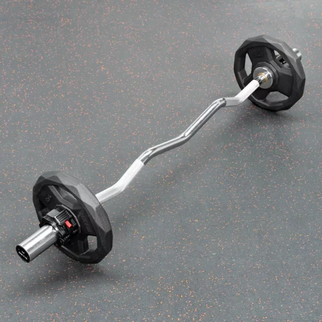 MIRAFIT SUPER EZ Curl Bar Olympic Weight Barbell Arm Strength Lifting Training 64.99 PicClick UK