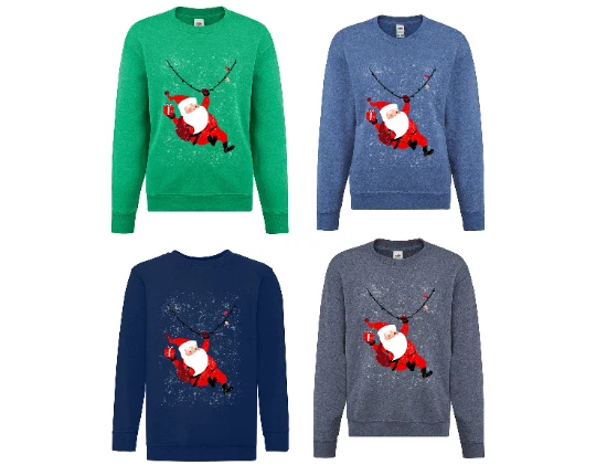 Maglione Natale oscillante Fruit of the Loom bambini/bambini ragazze/ragazzi