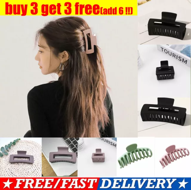 UK Hair Clips for Women Strong Large Traditional Clip Claw Jaw Clamp Grip Thick