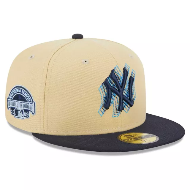 NEW YORK YANKEES New Era Illusion 59FIFTY Fitted Hat - Cream/Navy $39. ...
