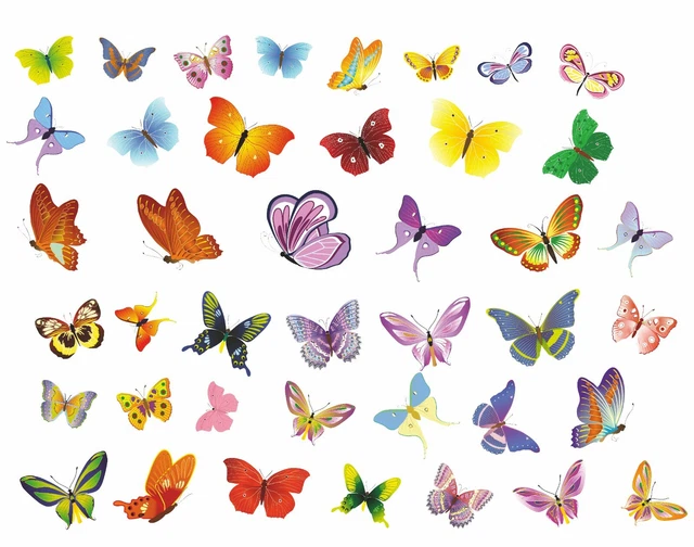 40+ BUTTERFLY THEMED Vector Stickers for print and cut £3.48 - PicClick UK