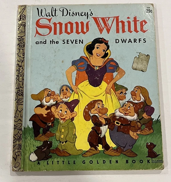WALT DISNEY'S SNOW White and the Seven Dwarfs A Little Golden Book D66 ...