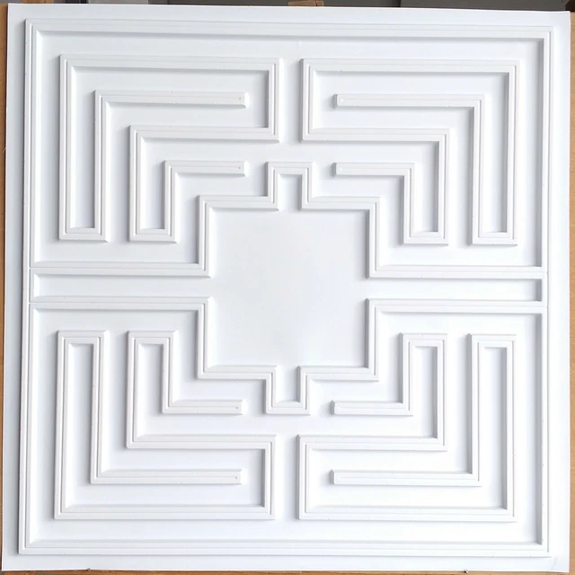 Ceiling tiles Faux tin white matt decor Barber saloon wall panel PL25 10pcs/lot
