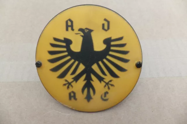 ADAC Kühler-Plakette Emblem Oldtimer Emaille Schild 9 cm,  Mit Patina