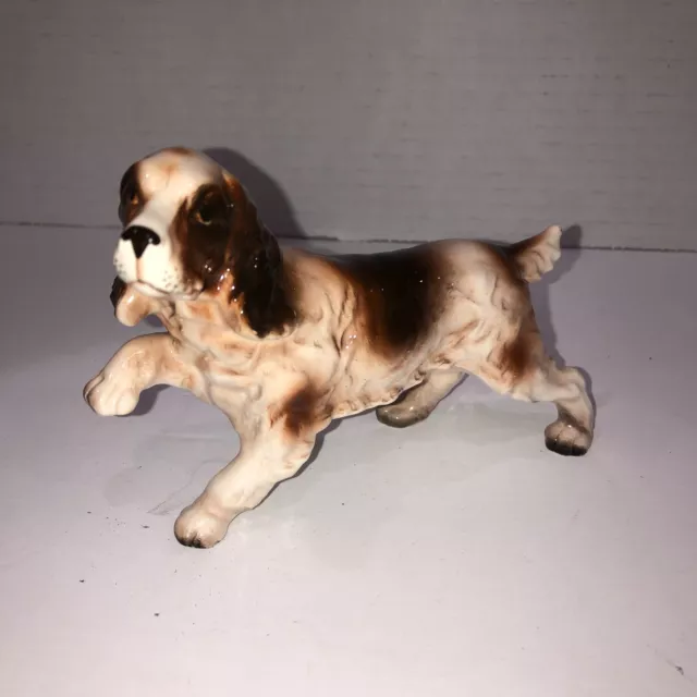 Vintage Japan 5.5" English Springer Spaniel Porcelain Dog Figurine Statue