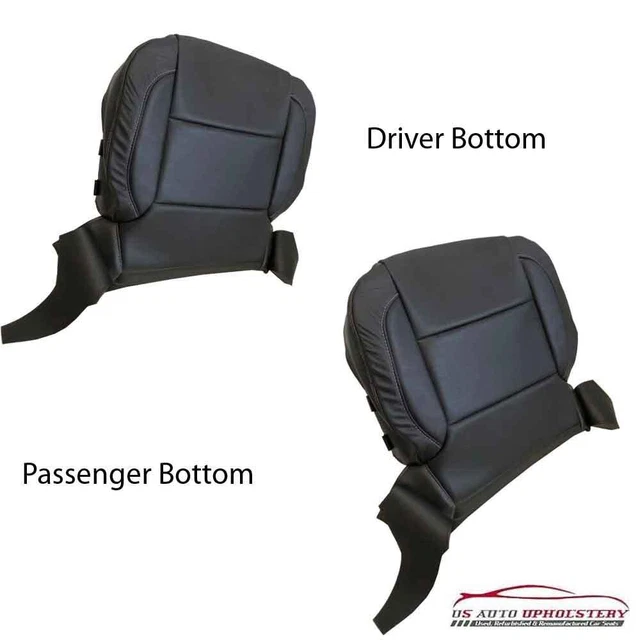 2015-2018 Compatible With Chevy Tahoe Perf Leather Vinyl Black Seat Cover