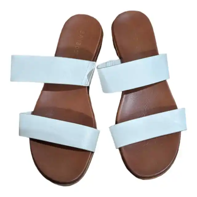 Bamboo Spontaneous 03 With 2 Strap Slide Sandals Size 8.5