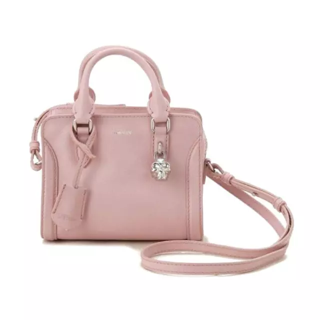 Alexander McQueen Skull Padlock 2WAY Bag Shoulder Bag Pink From Japan