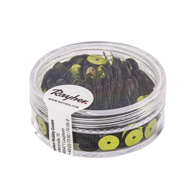 Lentejuelas Oliva Ø 6 MM Liso Caja 6G Lavable