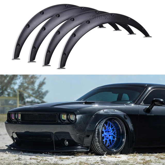 FENDER FLARES EXTRA Wide Body Kit Wheel Arches For Dodge Challenger SRT