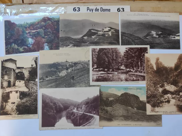 Lot de 68 cartes postales anciennes du Puy de Dôme (63) CPA