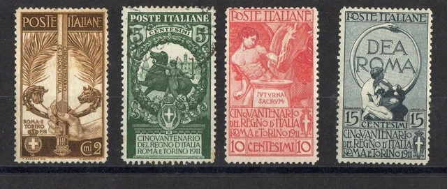 ITALIE SERIE COMPLETE DE 4 TIMBRES NEUF*/o N°88/91 Cote: 115,00 €