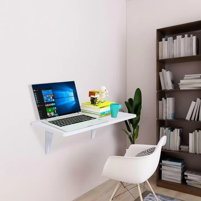 FOLDING COMPUTER DESK Home Office Study Wall Mount Laptop Table Space
