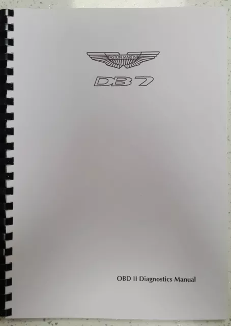 Aston Martin Db7 97 - 99 Obd Ii Diagnostic Manual Printed A4 Comb Bound