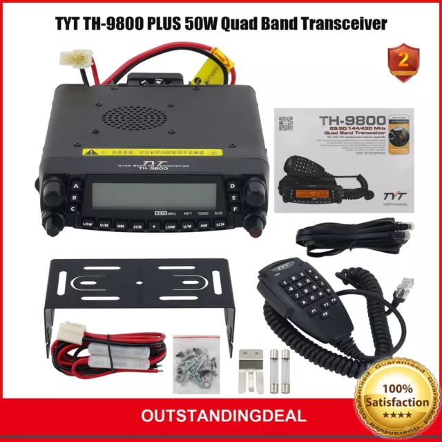 TYT TH-9800 PLUS 50W Quad Band Transceiver Mobile Radio FM Transceiver ot34