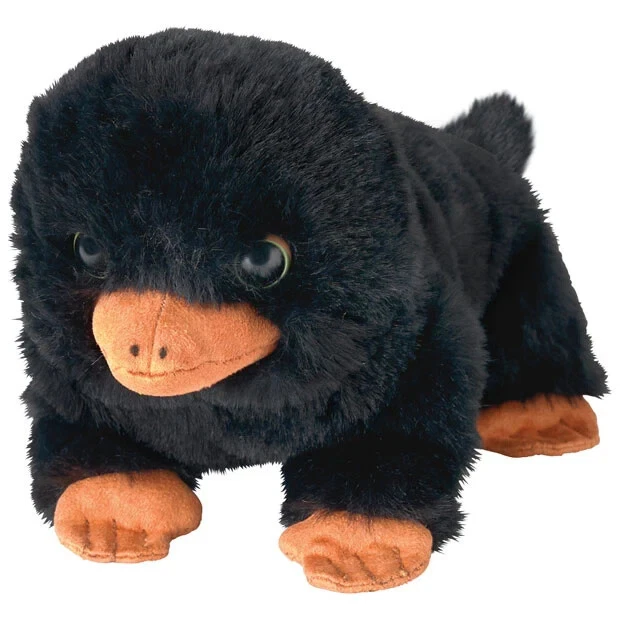 Maglietta Donna Animali Fantastici Con Tasca, Niffler, Elven Forest, Cotone Nero, Taglia M