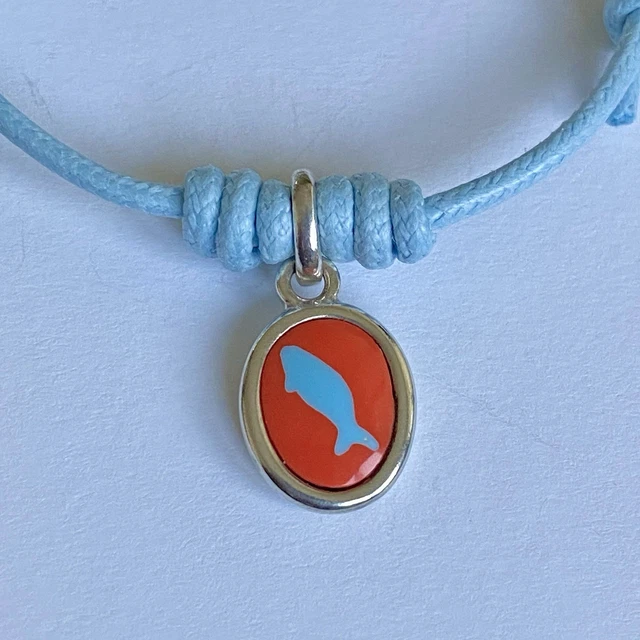 DODO POMELLATO CIONDOLO Pesce Linea Color Argento Arancione