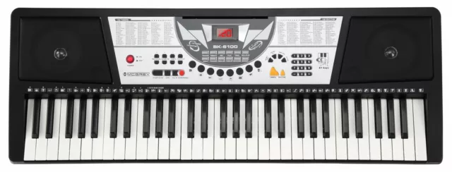 Klasse 61 Tasten Keyboard mit  Lernfunktion 100 Sounds und Rhythmen LCD Display