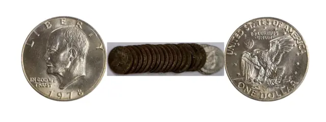 1978 P $1 Eisenhower 20 Count Dollar Roll AU/UNC Copper Nickel
