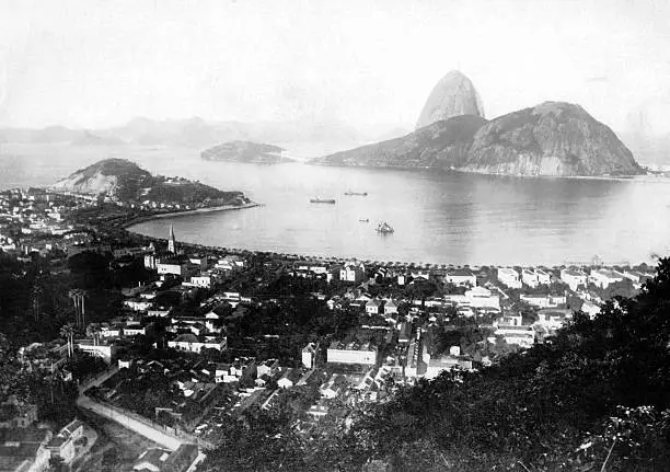 General view of Rio de Janeiro, Brazil, circa 1927 Old Historic Photo