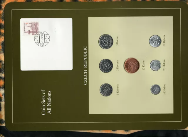 Coin Sets of All Nations Czech Republic 7 coin 1993 - 1994 UNC