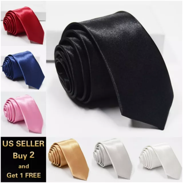 Men's Dress Tie Solid Color Classic Neck Tie Necktie Wedding Formal