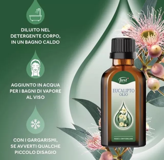 OFFERTA JUST : OLIO EUCALIPTO DA 50 Ml Scadenza 2025 CONSEGNA IN TRE GIORNI