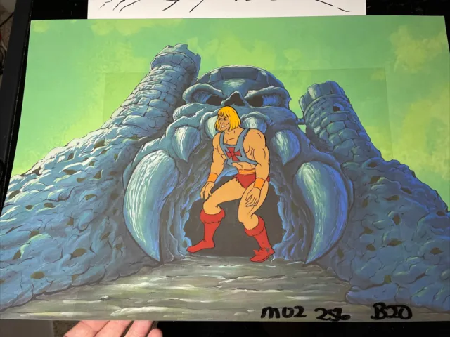 HE-MAN Animation Cel vintage MOTU cartoon production art Background She-Ra I13
