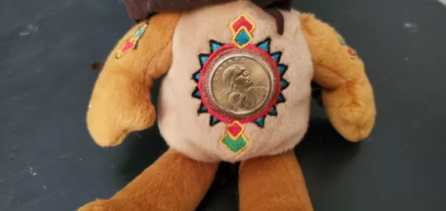 Sacagawea Pomp Golden Dollar Beanie Bear Collectible Coin 2000 2