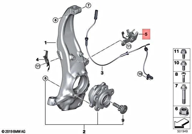 GENUINE BMW M5 F90 F91 F92 F93 G30 BRACKET BRAKE PANTS OUTER LEFT ...