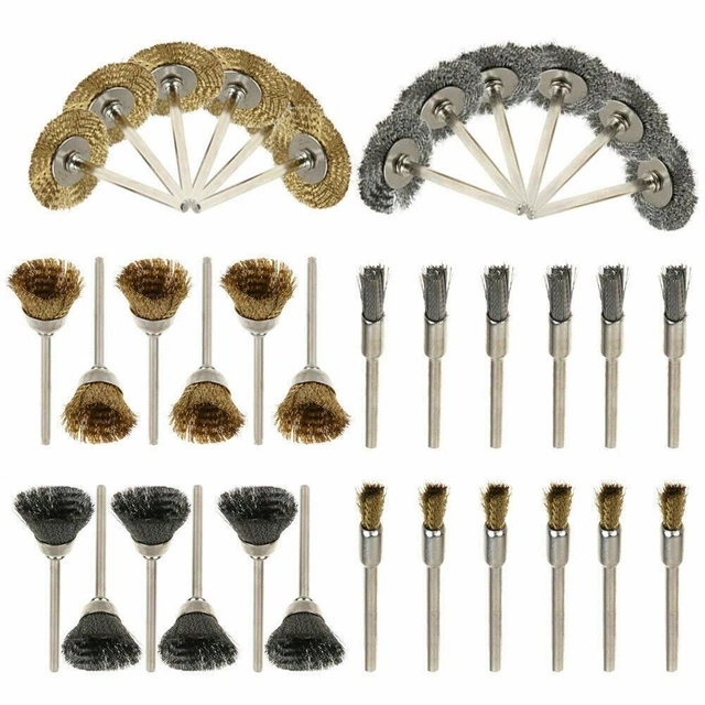 Spazzola metallica mini spazzole in acciaio inox per motore trapano nuovi accessori