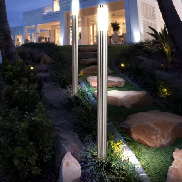 Extérieur sur Pied Lampe Jardin Éclairage Inox Luminaire Terrasse Support  de
