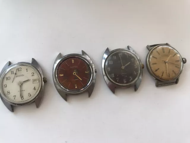 Vintage USSR Watch Vostok Soviet Wristwatch Set 4