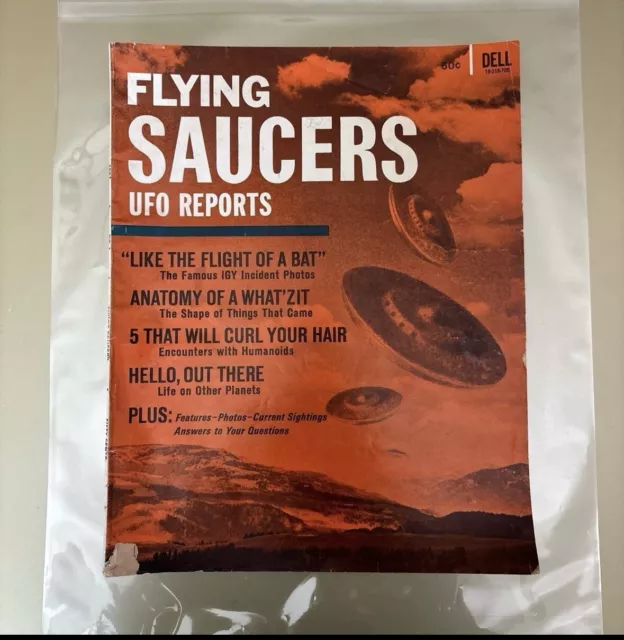 Vintage 1960s Flying Saucers UFO Reports Space Aliens Magazine No. 1 from 1967