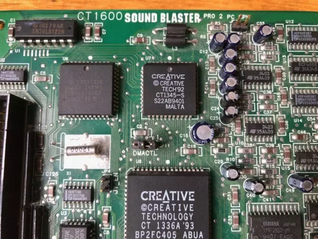 Creative Labs Sound Blaster Pro 2 CT1600 ISA sound card vintage - tested works ! 2