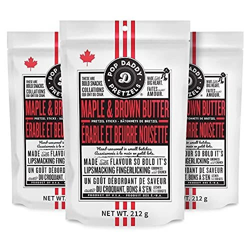 Pop Daddy Flavored Pretzels Sticks | Healthy Gourmet Pretzels Snacks | 7.5oz ...
