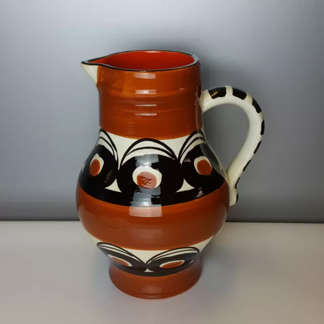 SMF Schramberg Majolika keramik Krug Sambesi Retro Design Kanne Pitcher Vase