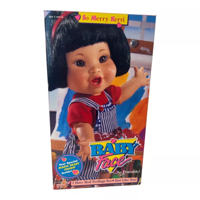 1991 Galoob Baby Face: So Merry Kerri Doll Box Excellent