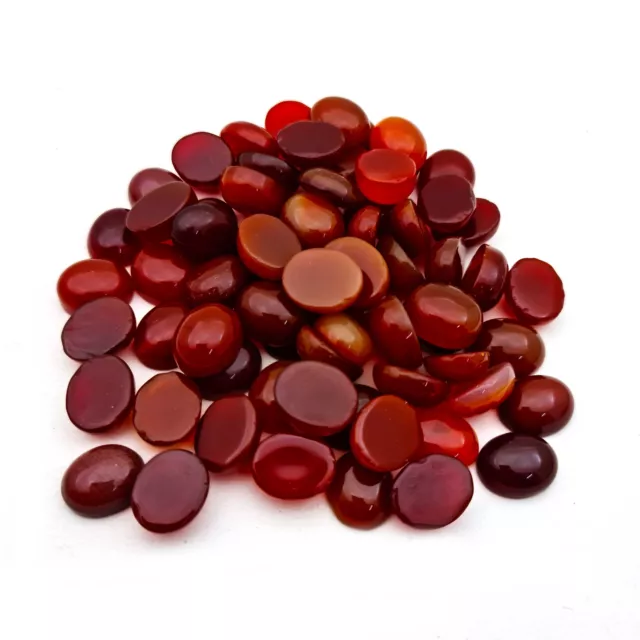 Naturel Rouge Onyx Ovale Cabochon 10 12 MM 20 Pièces 100 CT