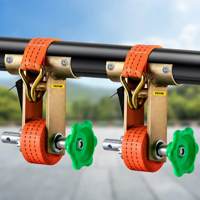 VEVOR (2 PACK) 2"x9' Ladder Rack Ratchet TieDown Straps Round Pipe