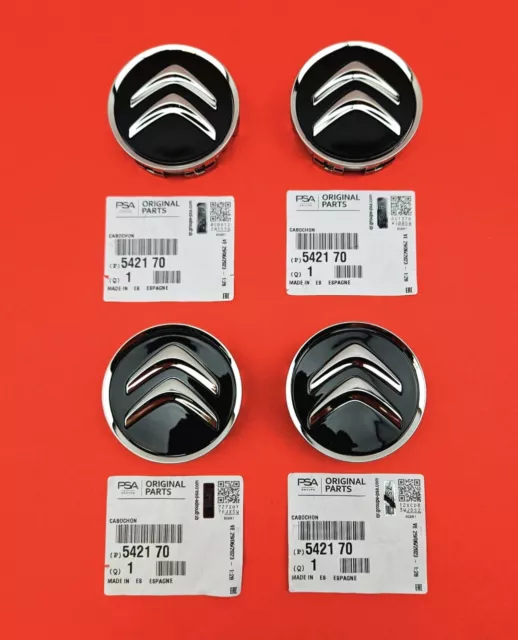 Lot de 4 60 mm cache-moyeux de haute qualité en alliage pour Peugeot 106 107