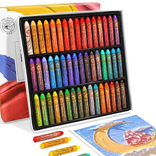 Pastels à L'huile Paul Rubens - Lot De 48 Couleurs - Texture Douce Et Crémeuse, Pigmentée - Pour Artistes, Débutants, Enfants