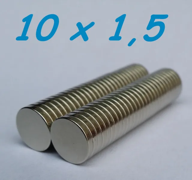 150 Magneti Neodimio 10X1,5 Mm Calamita Potente Fimo Ceramica Magnete Calamite