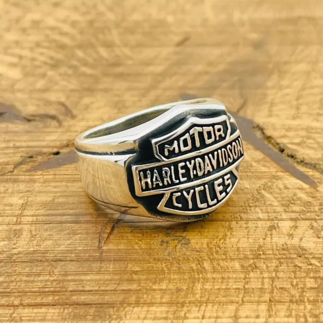 Harley Davidson Ring 925 Sterling Silber Ring Motorrad Biker Ring Alle Größen