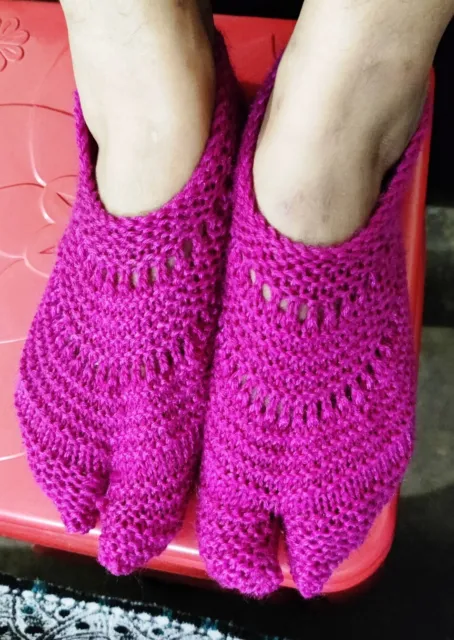 Handmade Crocheted Designer Woolen Shocks for Women | Warm & Soft Free Size