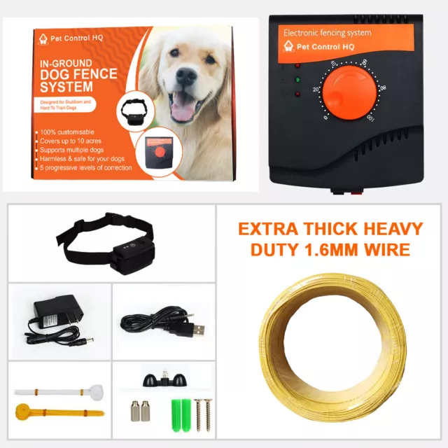 1 Dog electric fence system hidden waterproof wireless fencing pet containment