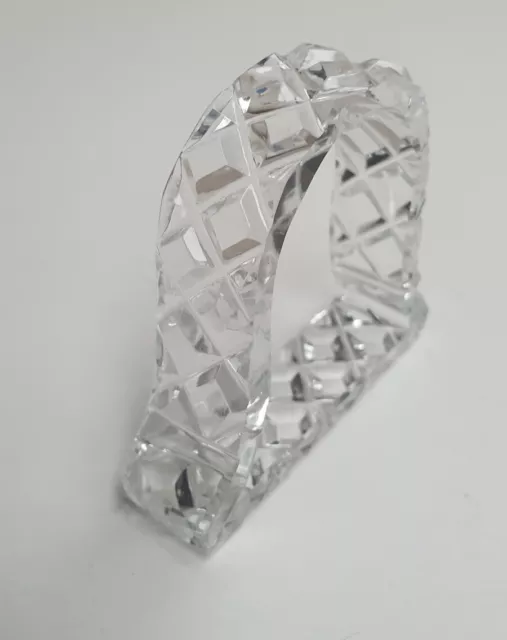 Cut Glass Bell Shaped Napkin / Serviette Ring Cut Crystal 6cm Wide 5cm T 2cm D
